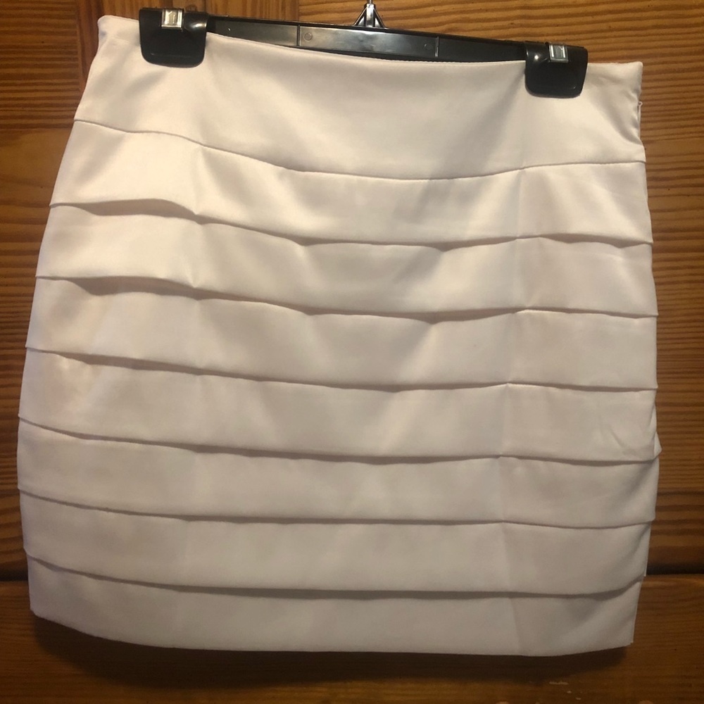 White mini skirt